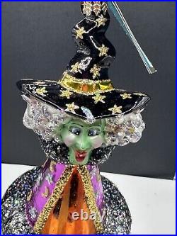 Super HTF Christopher Radko WITCHY CONE Witch HALLOWEEN Ornament 1013522 withtag