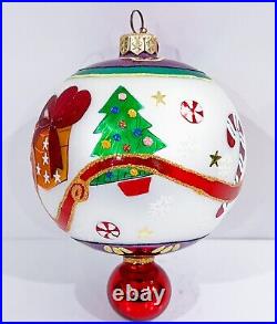 Super RARE Christopher Radko Ribbon &Gifts with Ball Drop Christmas Ornament withBox