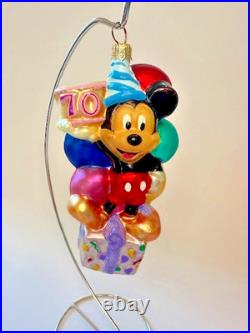Sweet Christopher Radko Disney Mickey Mouse 70 Happy Years Set of 5 Ornaments