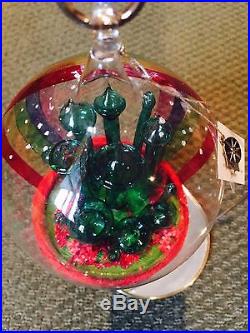 ULTRA RARE/NEW! Christopher Radko EMERALD CITY Blown Glass Ornament Wizard Of Oz