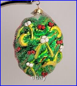 VARIANT Radko Five Gold Rings 12 Days of Christmas Ornament #184 of 10,000 1997