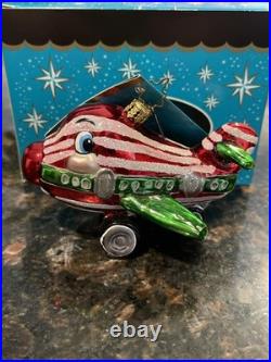 VERY RARE Christopher Radko Ornament Peppermint Plane. 2005 With Box NWT
