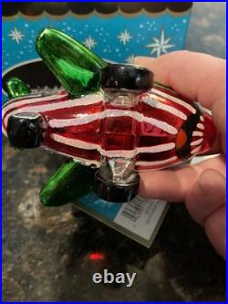 VERY RARE Christopher Radko Ornament Peppermint Plane. 2005 With Box NWT