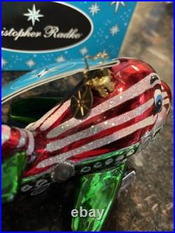 VERY RARE Christopher Radko Ornament Peppermint Plane. 2005 With Box NWT
