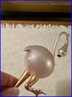 VERY RARE VTG Christopher Radko Blown Glass Italy Flamingo Fantasy Ornament