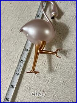 VERY RARE VTG Christopher Radko Blown Glass Italy Flamingo Fantasy Ornament