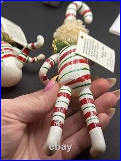 VINTAGE PAIR of Christopher Radko DANDY CANES Candy Stipe Ornaments 97-439-0