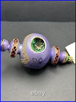 VINTAGE Rare Christopher Radko RAZZMATAZZ Purple Triple Indent Ornament 98-238-0