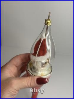 VTG 1996 Christopher Radko ROCKET SANTA Italian Ornament 10 inches 96-038-0 HTF