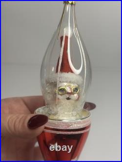VTG 1996 Christopher Radko ROCKET SANTA Italian Ornament 10 inches 96-038-0 HTF
