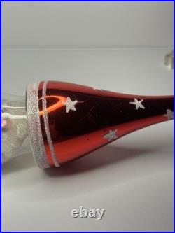 VTG 1996 Christopher Radko ROCKET SANTA Italian Ornament 10 inches 96-038-0 HTF