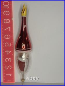 VTG 1996 Christopher Radko ROCKET SANTA Italian Ornament 10 inches 96-038-0 HTF