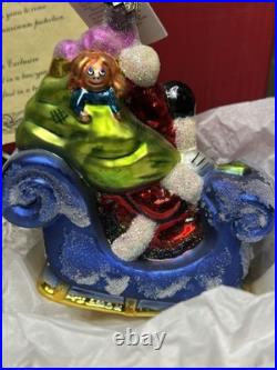 VTG 1997 Christopher Radko DISNEY Mickey ROGERS GARDEN 3 Ornament Set w Red Box