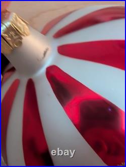 VTG 1998 Christopher Radko Striped Hot Air Ballon Christmas Ornament 88-077-0