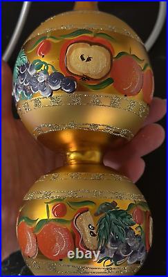 VTG 1999 Christopher Radko GOLDEN HARVEST Triple Drop Ornament 99-437-0 RARE