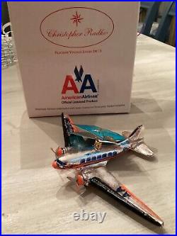 VTG CHRISTOPHER RADKO AMERICAN AIRLINES FLAGSHIP LIVERY DC-3 ORNAMENT Signed