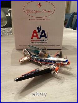 VTG CHRISTOPHER RADKO AMERICAN AIRLINES FLAGSHIP LIVERY DC-3 ORNAMENT Signed