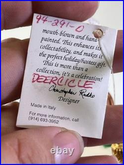 VTG Christopher Radko Deercicle Reindeer 94-291-0 Icicle Christmas Ornament DS51