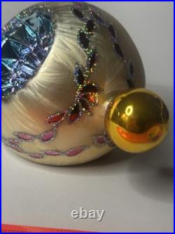 VTG Christopher Radko ICE BALL BEAUTY Reflector Drop Ornament 02-0440-0 Rare