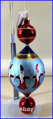 VTG Christopher Radko Ornaments Circle of Santas Christmas 00-1411-0 DS51