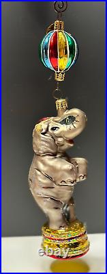 VTG Christopher Radko TRUNK SHOWS Circus Elephant 2 Piece Ornament 01-0302-0 HTF