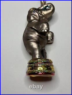 VTG Christopher Radko TRUNK SHOWS Circus Elephant 2 Piece Ornament 01-0302-0 HTF