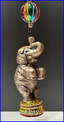 VTG Christopher Radko TRUNK SHOWS Circus Elephant 2 Piece Ornament 01-0302-0 HTF
