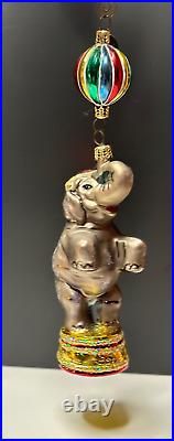 VTG Christopher Radko TRUNK SHOWS Circus Elephant 2 Piece Ornament 01-0302-0 HTF