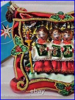 VTG HTF Christopher Radko Peaceful Tidings Postcard Christmas Ornament 3011454