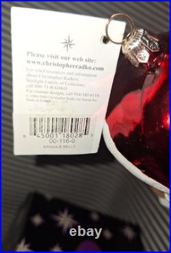 VTG RADKO withBOX & TAGS Kringle Bells SANTA FACE 2000 CHRISTMAS ORNAMENT 00-116-0