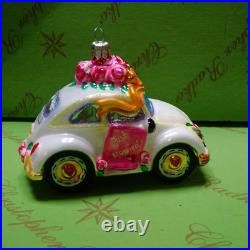 Valentine Christopher Radko Prototype Just Married Beetle Car Glass Ornament