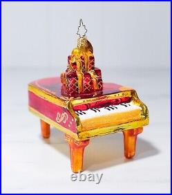 Very Rare CHRISTOPHER RADKO Winter Minuet Piano Christmas Ornament withTag & Box