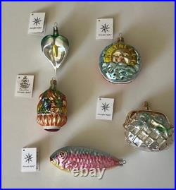 Vintage 1990-1991 Christopher Radko Christmas lot of 5 ornaments