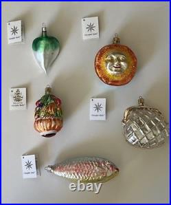 Vintage 1990-1991 Christopher Radko Christmas lot of 5 ornaments