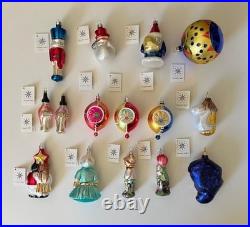 Vintage 1992 Christopher Radko Christmas lot of 15 ornaments