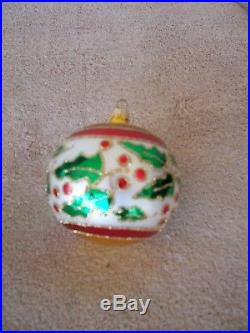 Vintage Christopher Radko 1993 Holly Ribbons Christmas Ornament