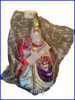 Vintage Christopher Radko 1995 THE BISHOP Christmas Ornament Red Robe 11 NWT