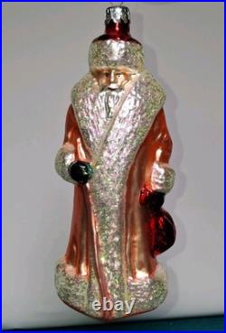 Vintage Christopher Radko 7 Russian Santa Ornament Lot (5) Coral Maple S Peters