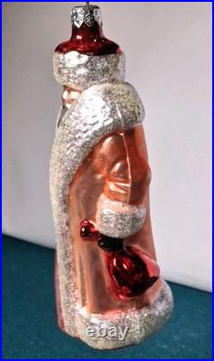 Vintage Christopher Radko 7 Russian Santa Ornament Lot (5) Coral Maple S Peters