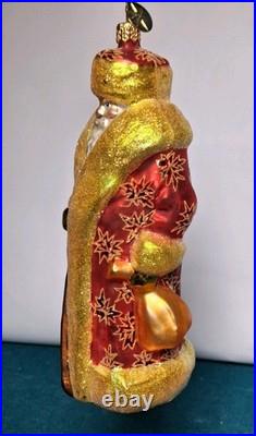 Vintage Christopher Radko 7 Russian Santa Ornament Lot (5) Coral Maple S Peters