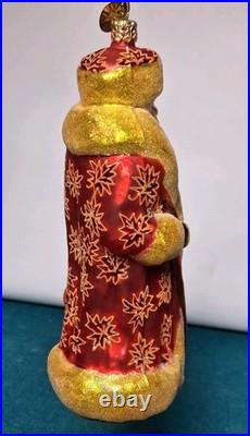 Vintage Christopher Radko 7 Russian Santa Ornament Lot (5) Coral Maple S Peters