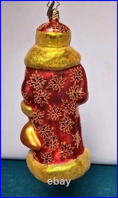 Vintage Christopher Radko 7 Russian Santa Ornament Lot (5) Coral Maple S Peters