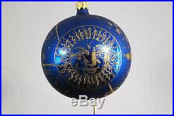Vintage Christopher Radko Astronomy/Blue Glass Ball Christmas ornament, RARE