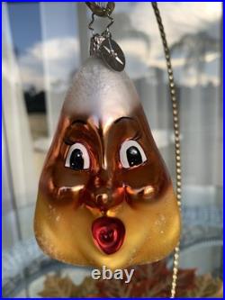 Vintage Christopher Radko Candy Corn Cutie Halloween Ornament #101118 2003