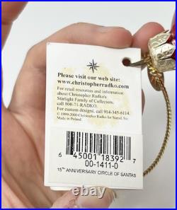 Vintage Christopher Radko Circle Of Santas 15th Anniversary Ornament Marks Seen
