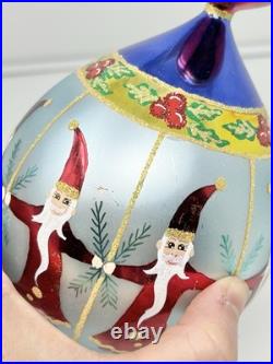 Vintage Christopher Radko Circle Of Santas 15th Anniversary Ornament Marks Seen