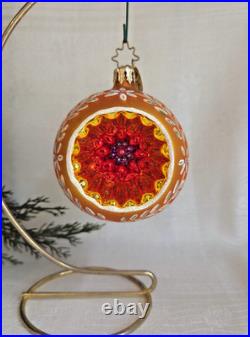 Vintage Christopher Radko Fantasia Crown Sparkle Glass Ornaments Set of 6