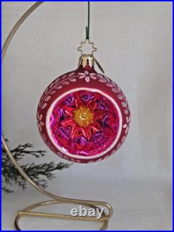 Vintage Christopher Radko Fantasia Crown Sparkle Glass Ornaments Set of 6