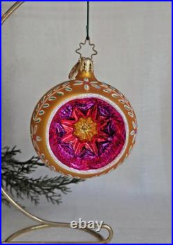 Vintage Christopher Radko Fantasia Crown Sparkle Glass Ornaments Set of 6