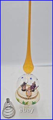 Vintage Christopher Radko Finial Nativity Christmas Blown Glass Tree Topper